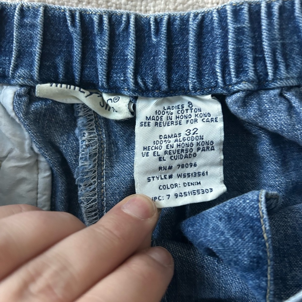 Vintage 90’s Blue Button-Front Denim Skort - Picture 3 of 7